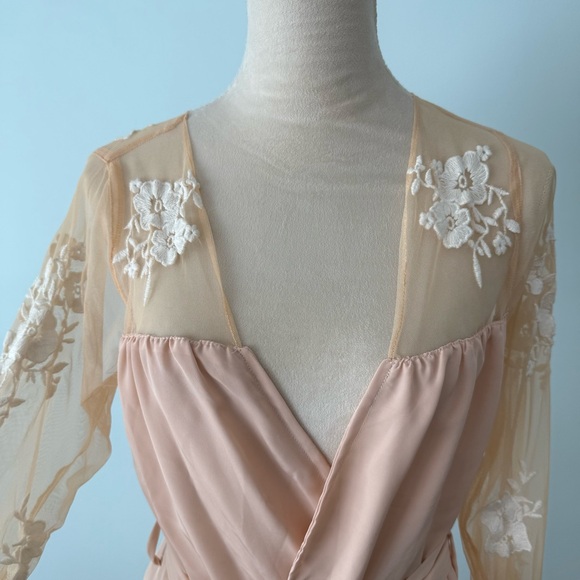 Robed with Love Pink HILDY ROBE bridesmaid bridal shower tie waist robe Medium - Picture 7 of 15